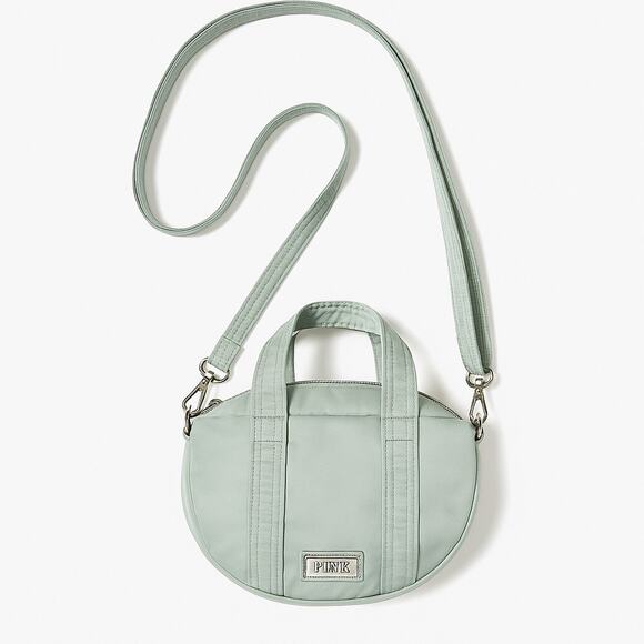 PINK Light Green Small Drawstring Top Purse - Picture 3 of 6